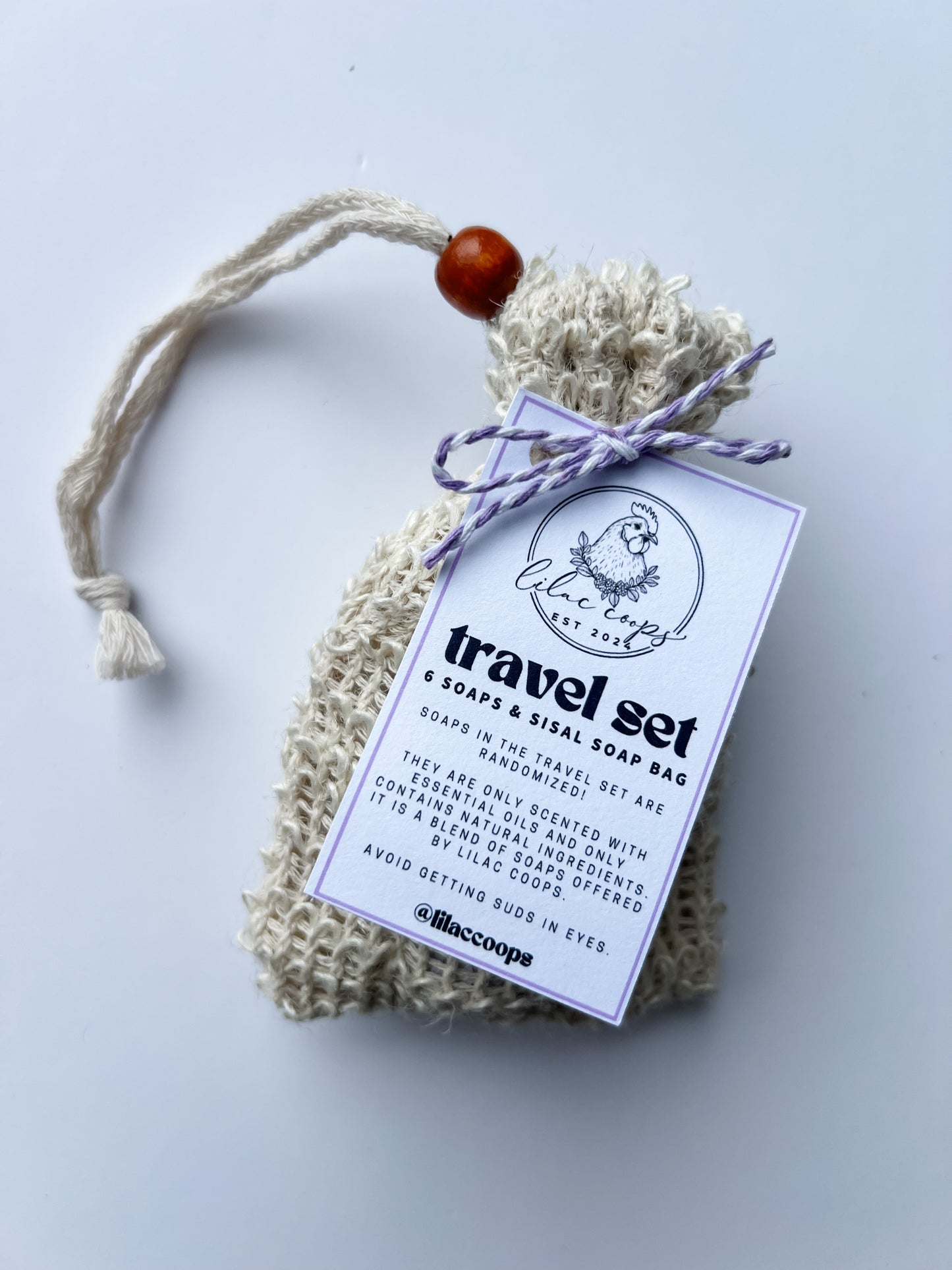 Travel Set - Mini Soap & Sisal Soap Bag